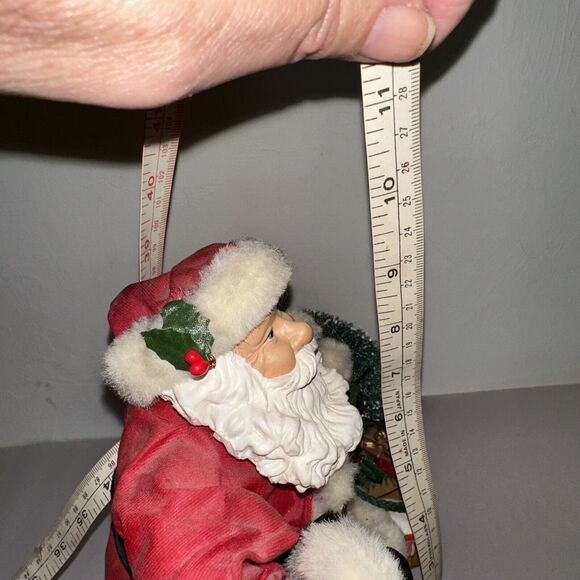 Vintage 1996 Heritage Mint Ltd 13 Inch Cloth Mache Santa Claus Down The chimney - Picture 3 of 5